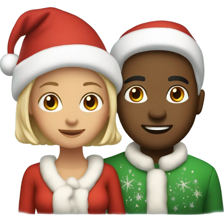christmas couple emoji