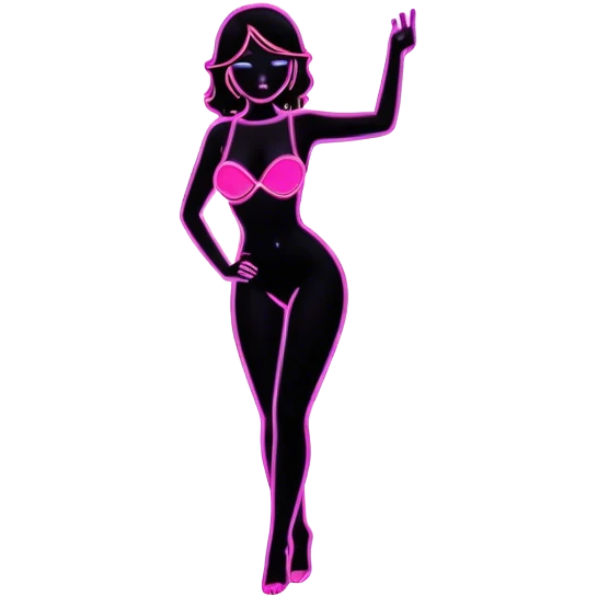 Sexy silhouette neon signemoji
 emoji