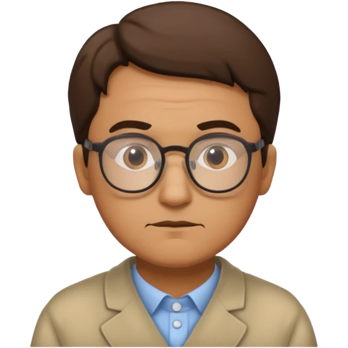 philosopher, wearing glasses emoji