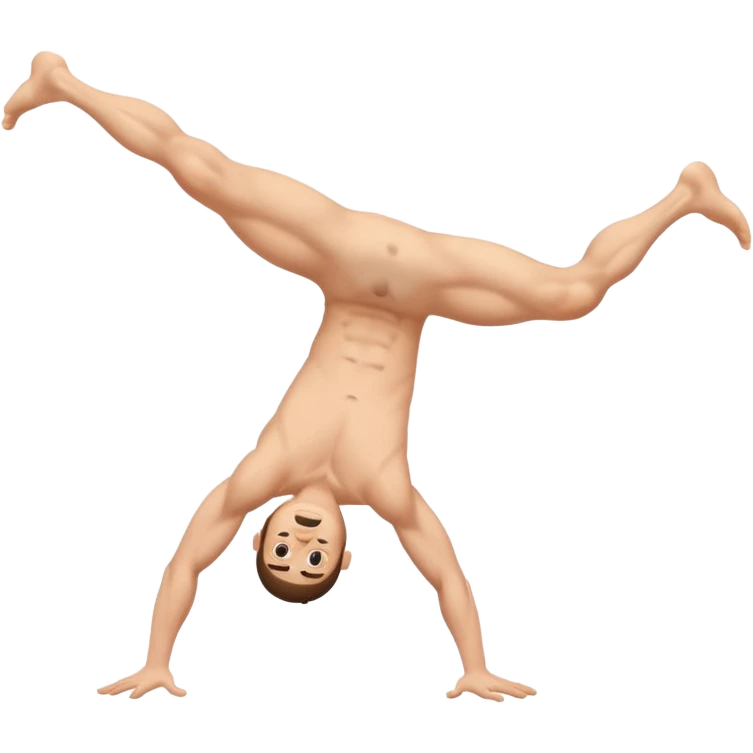 Nude man cartwheel emoji