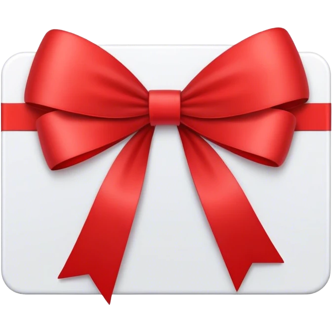 gift card bow emoji