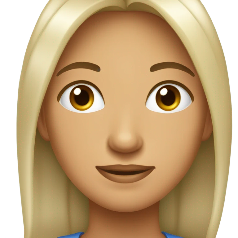 девушка со светлыми волнистыми волосами загорелая кожа голубые глаза emoji