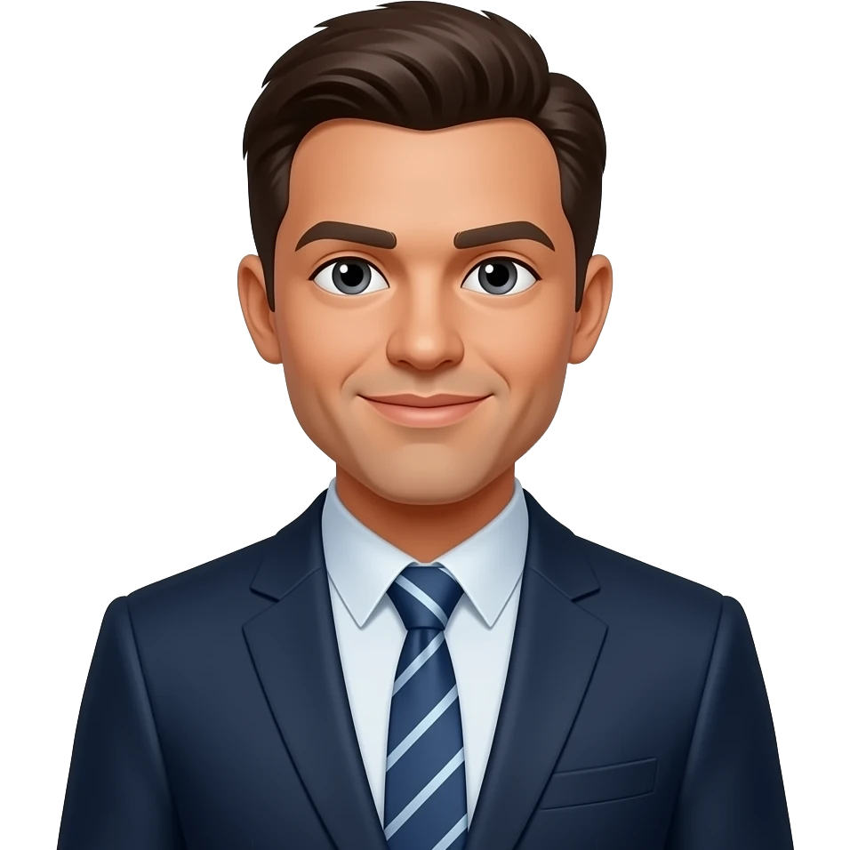 A light brown skin Man (AI Business) emoji