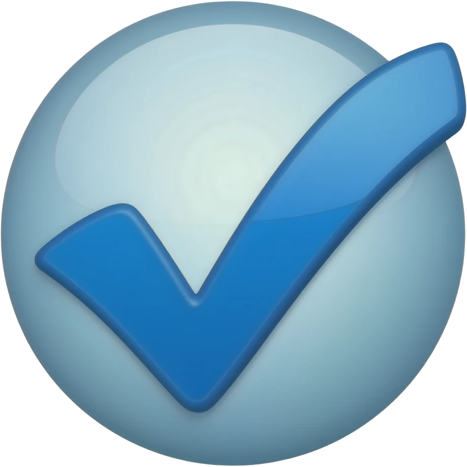 Make me a blue tick emoji emoji