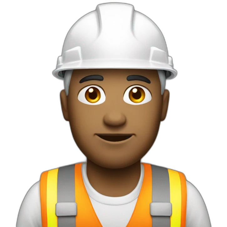 White Construction worker emoji