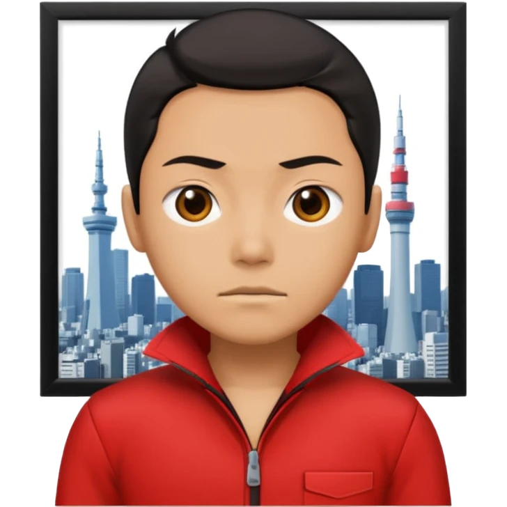Tokyo in Money Heist, realistic emoji