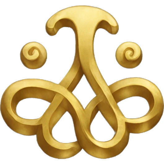gold Triskelion symbol emoji