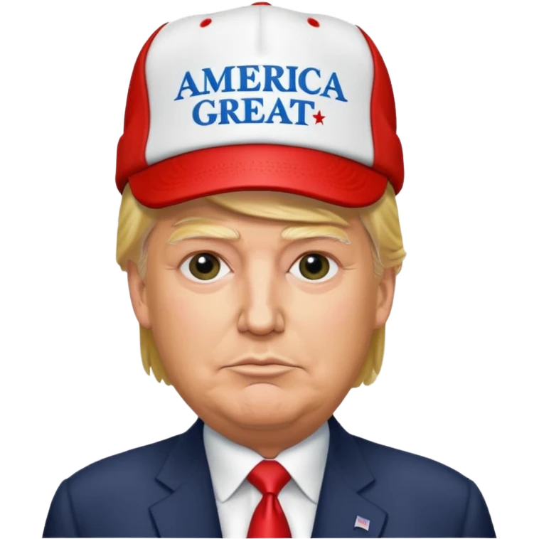 Trump wearing Make America great again emoji