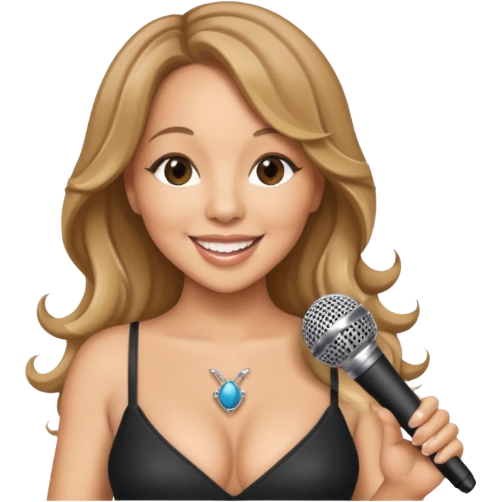 mariah carrey with microphone emoji