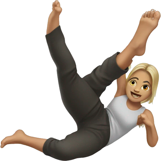 Girl kicking her feet emoji
