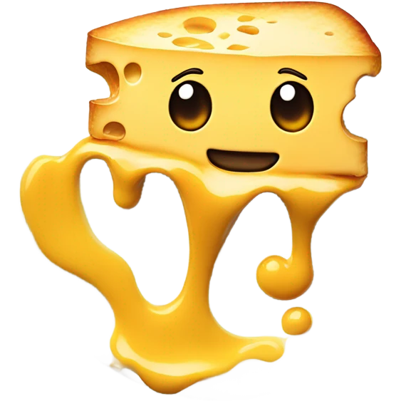 Cheese melting over a plate  emoji