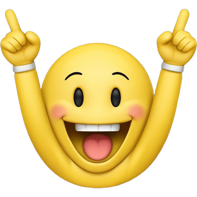 a cheering smiley with the words "Rabea! Rabea!" shouting over his head emoji