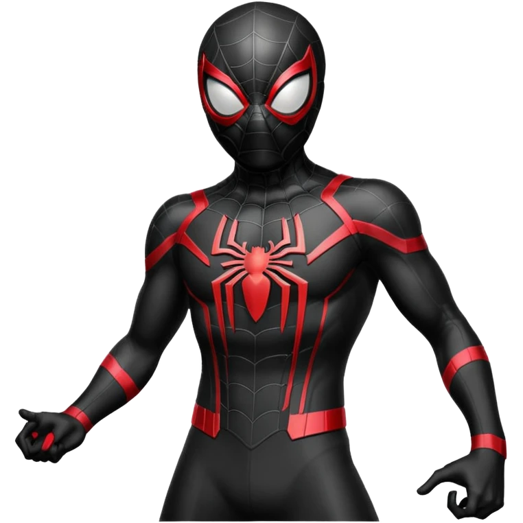 Full Black colored suit spider man emoji
