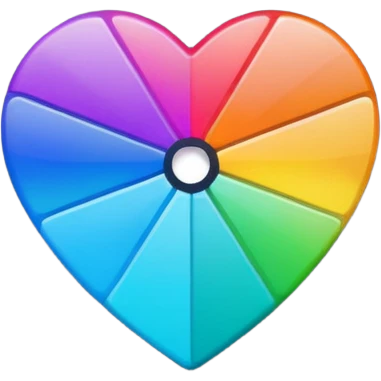 Davinci resolve "Color managment" shape, glossy iconm (rainbow colors) emoji
