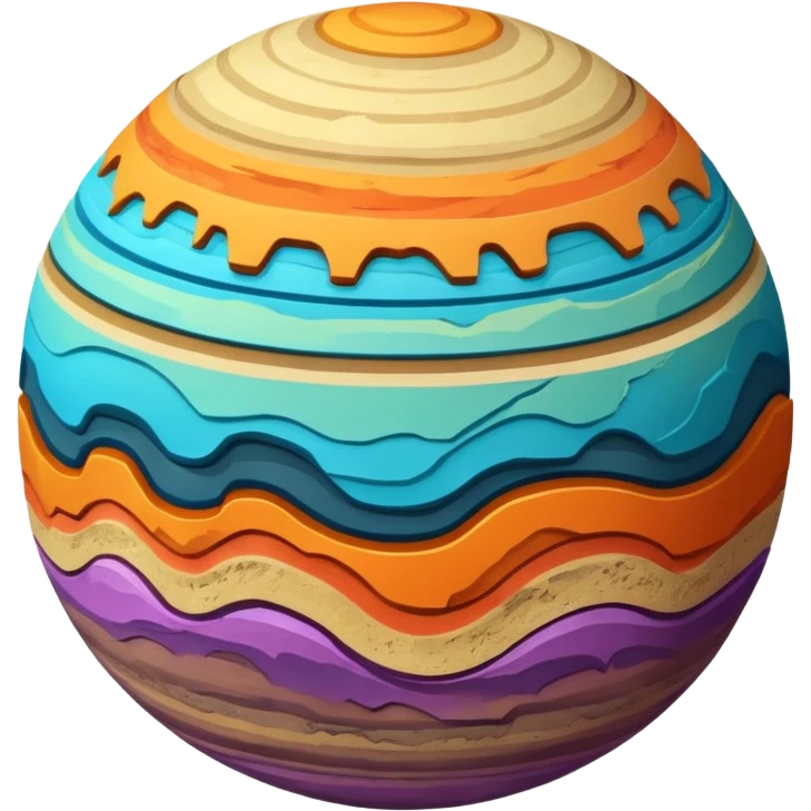 Planet separated into layers emoji