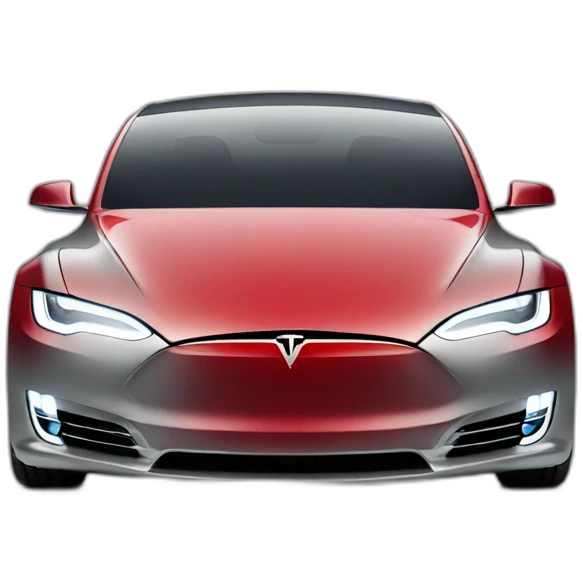 Tesla logo red emoji