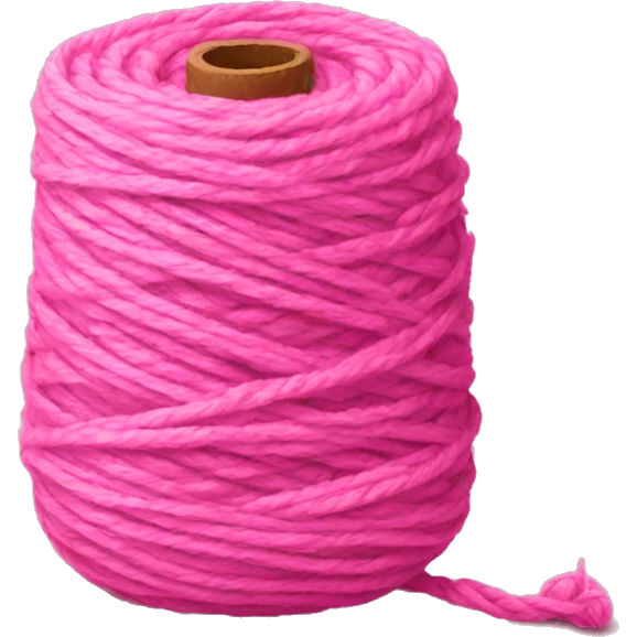 Pink yarn emoji