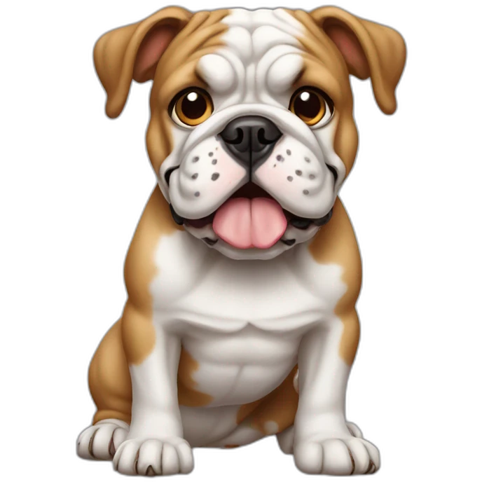 Dog Bulldog full-height emoji