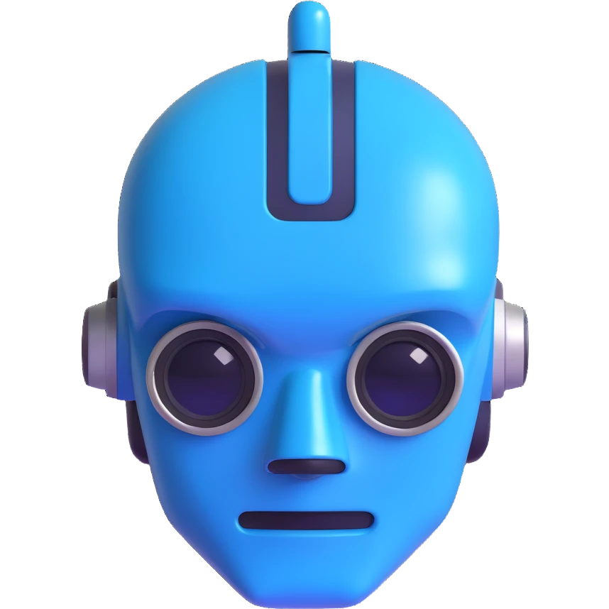 blue robot head emoji