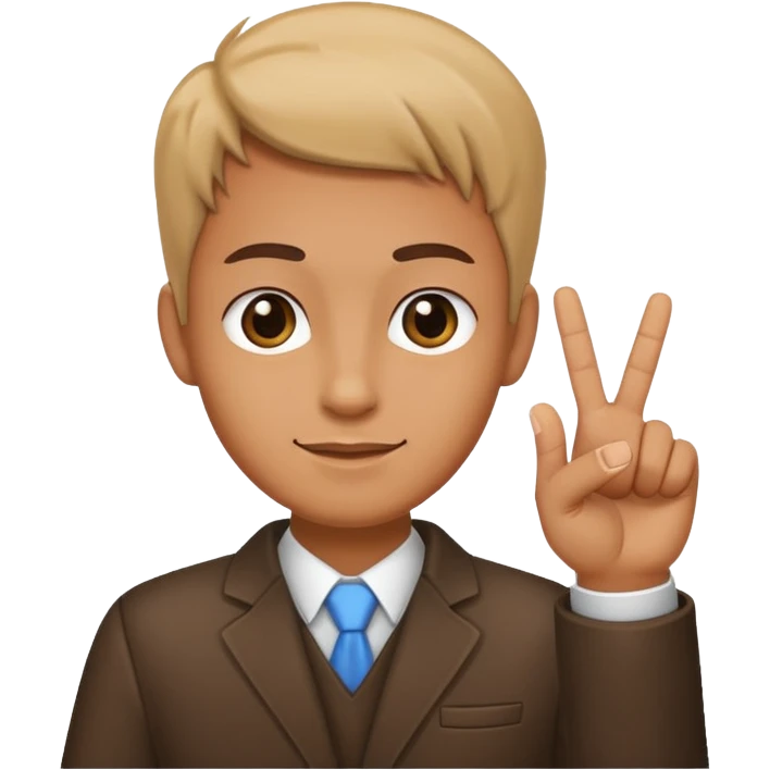 Yvl hand sign only 3 fingers up emoji