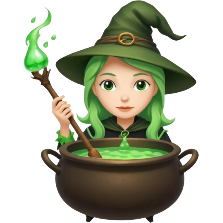 green witch cooking potion emoji