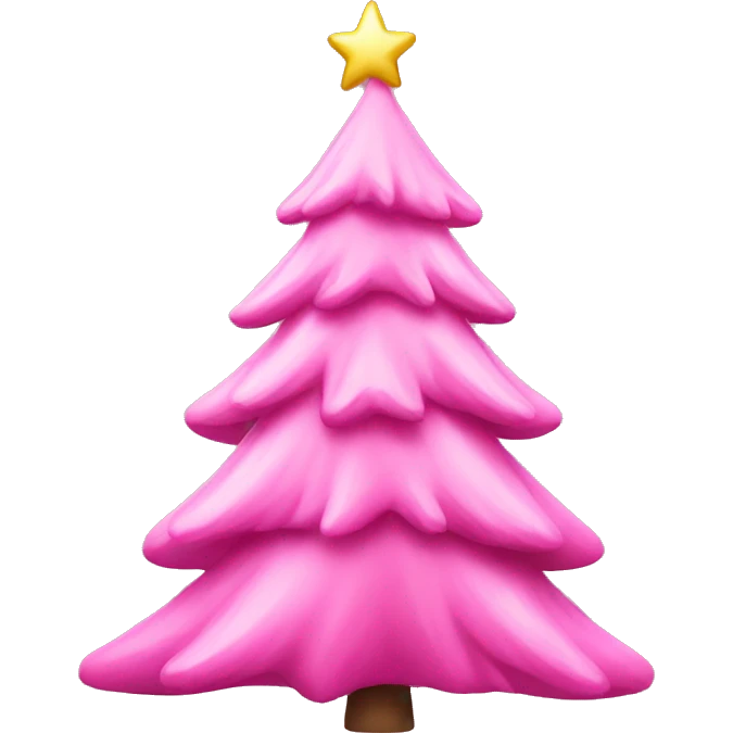Pink Christmas tree emoji