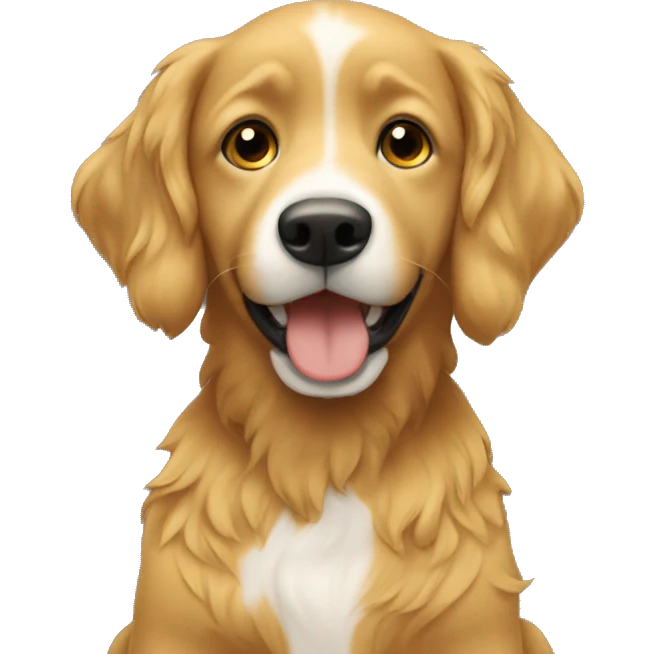 Boy with goldendoddle emoji