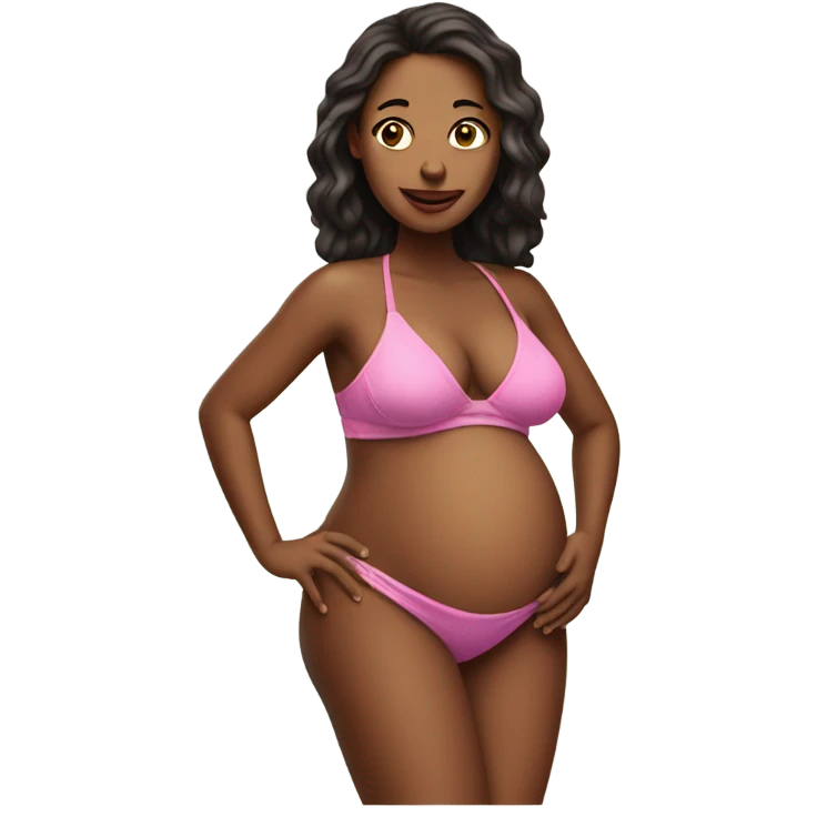 Pregnant women in a bikini  emoji