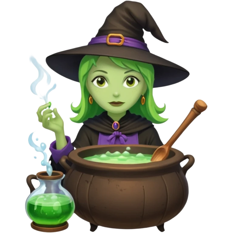 green witch cooking potion emoji