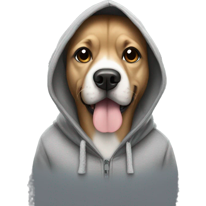 Dog with a hoodie emoji