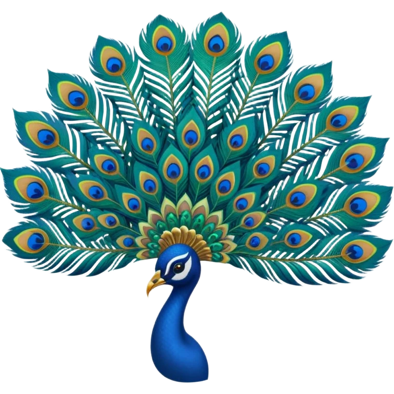 peacock feather with Krishna emoji