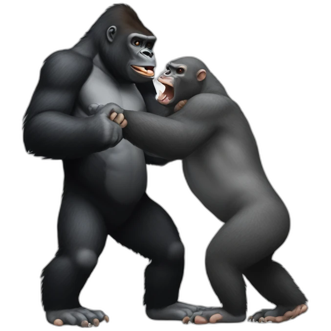 Gorilla slapping a Rat emoji