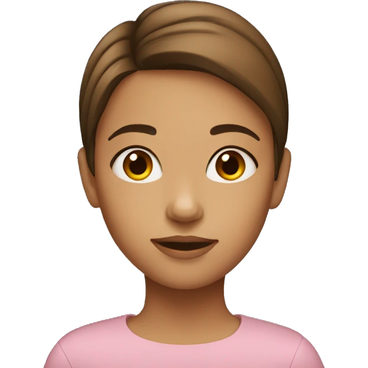 A girl with short brown hair emoji