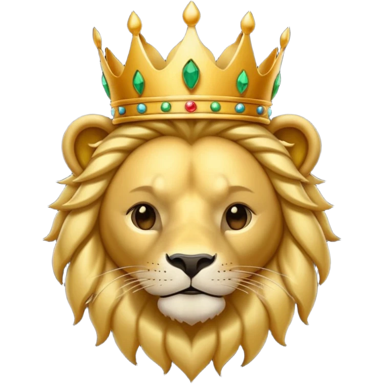 León con corona emoji