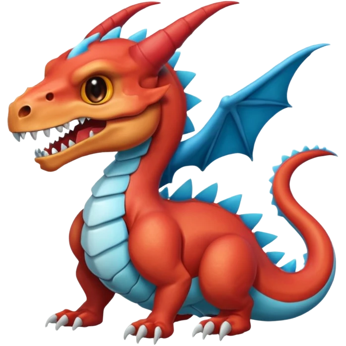 Ugly Skull-faced Warm Buizel-Salamence-dragon emoji