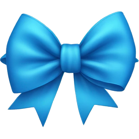 blue cute bow emoji