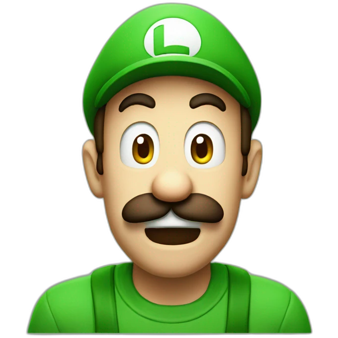 Luigi fearful it gost emoji