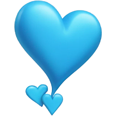 Two little blue hearts emoji