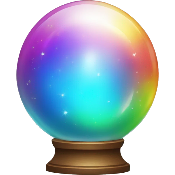 Rainbow crystal ball emoji