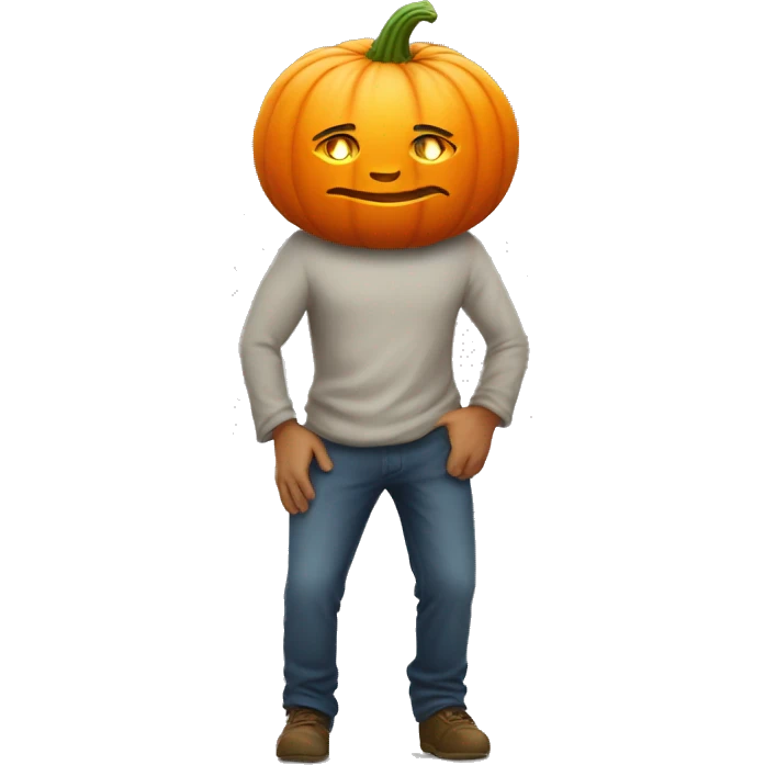 Pumpkin as a bum  emoji