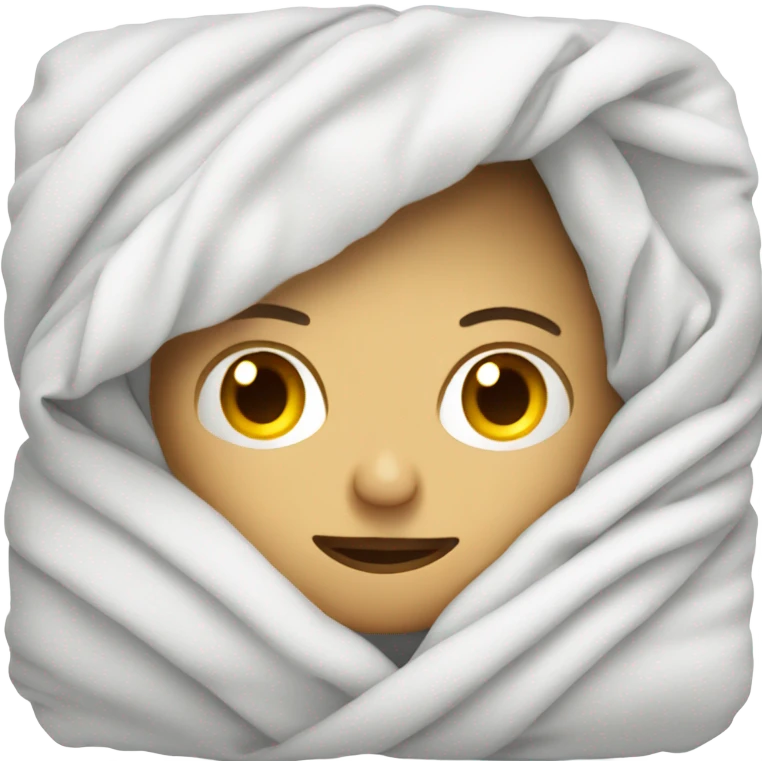 White cozy folded blanket emoji