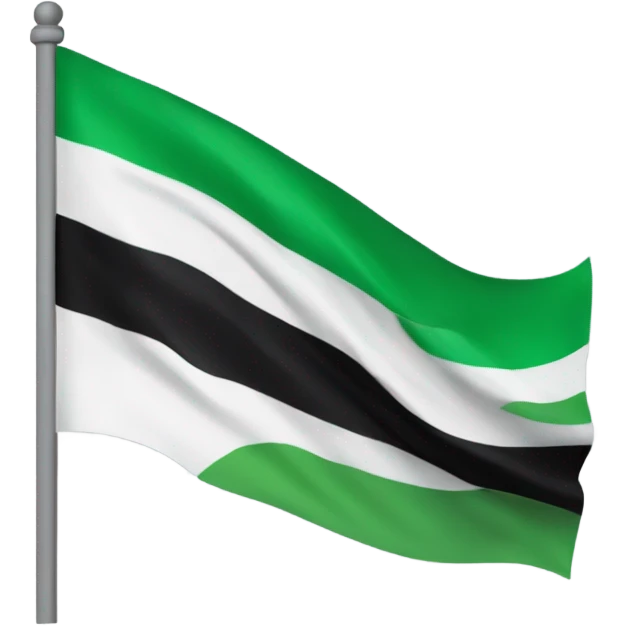 Syrian green, white, and black flag emoji