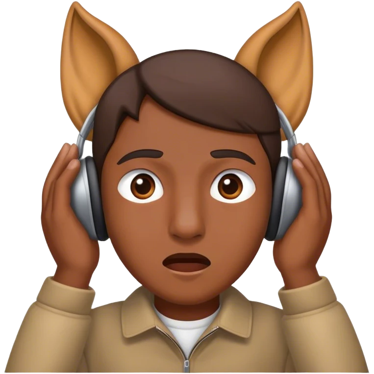 Covering ears from loud noise emoji
