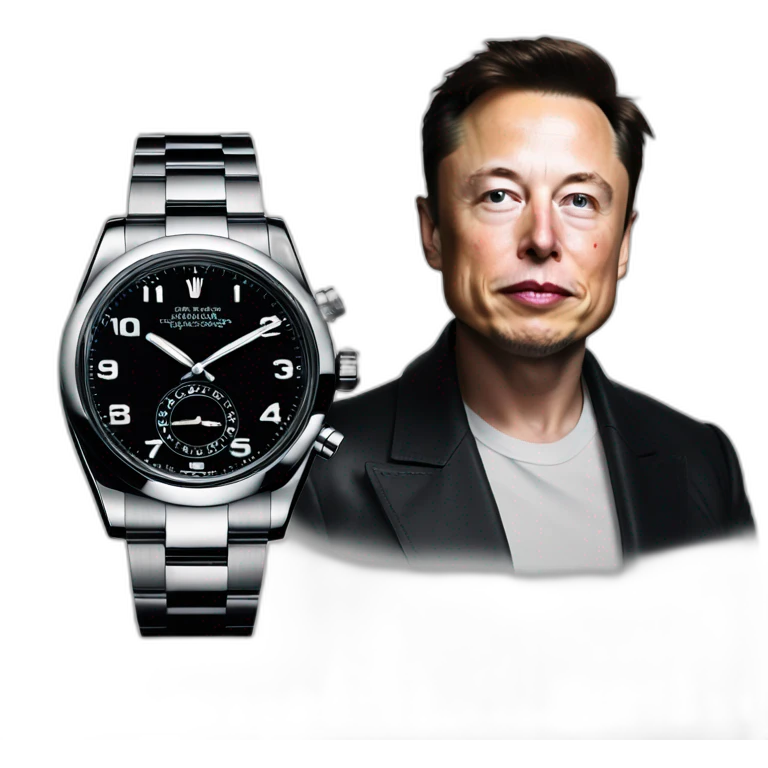 Elon Musk With an Rolex emoji