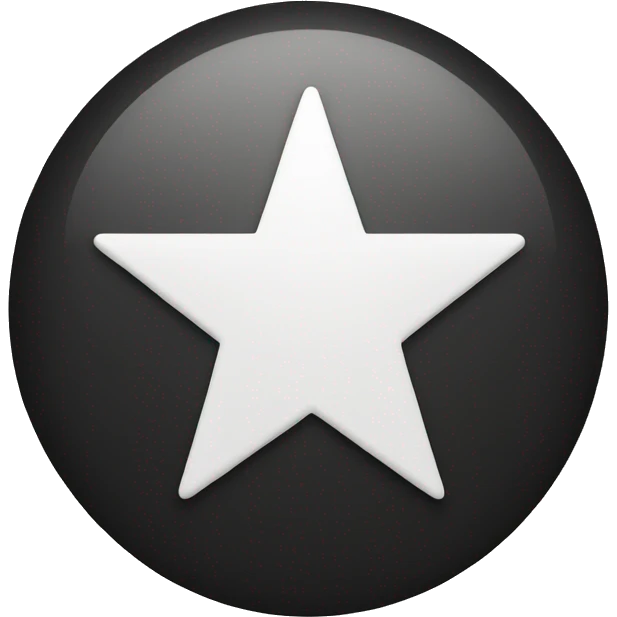 White star in black circle emoji