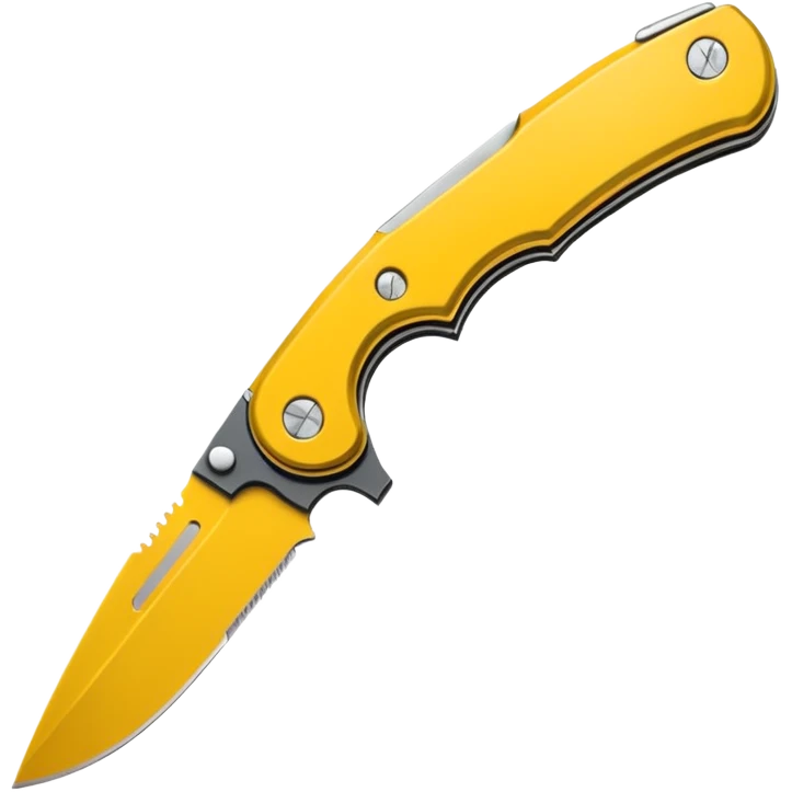 Foldable Pocket Knife yellow emoji