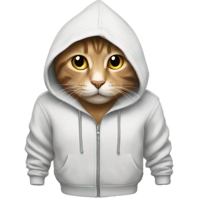 Cat wearing a hoodie  emoji