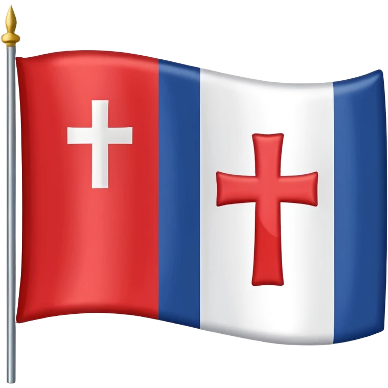 Flag red background red cross emoji