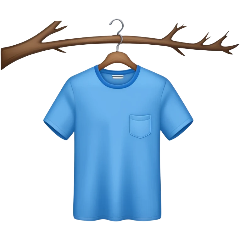 blue shirt hanged on a hanger emoji