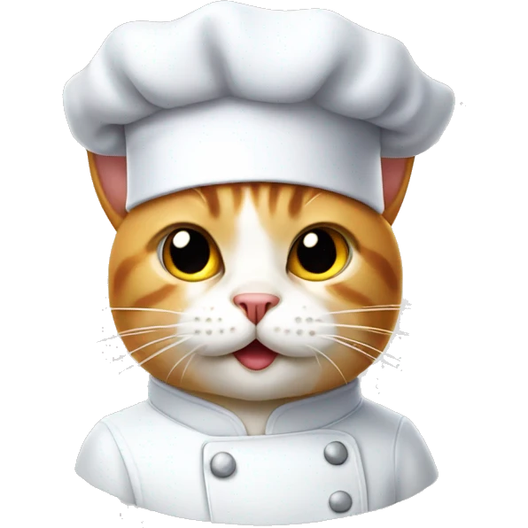 cat wearing a chef hat emoji